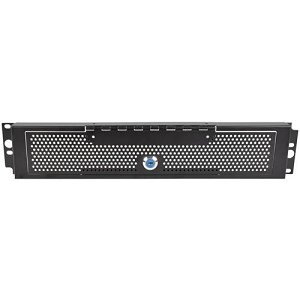 avsl Adastra 2U Security Mesh Panel for 19" Rack-Mount Equipment, 2 Keys Included, Black (853.066UK)